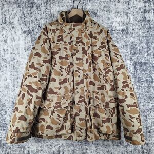 VTG Orvis Waterfowler GoreTex Camouflage Duck Camo Goose Down Hunting Jacket 2XL